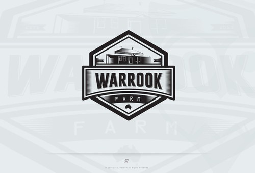 Australia flag logo with the title 'Help WARROOK FARM with a new logo'