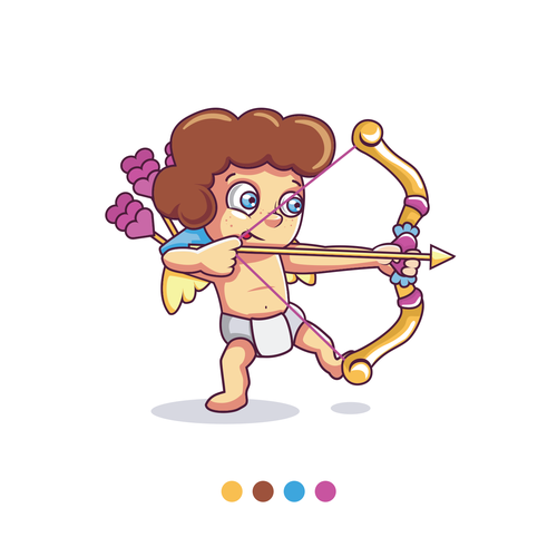 Bow design with the title 'Cute Cupidon for an app'