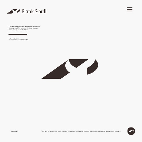 Monogram design with the title 'P / Plank & Bull'