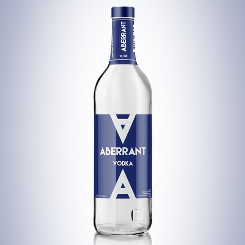 Alcohol label with the title 'Aberrant Vodka Lable'