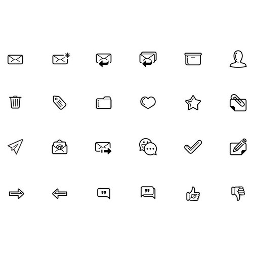 Messaging design with the title 'Messaging Icons'