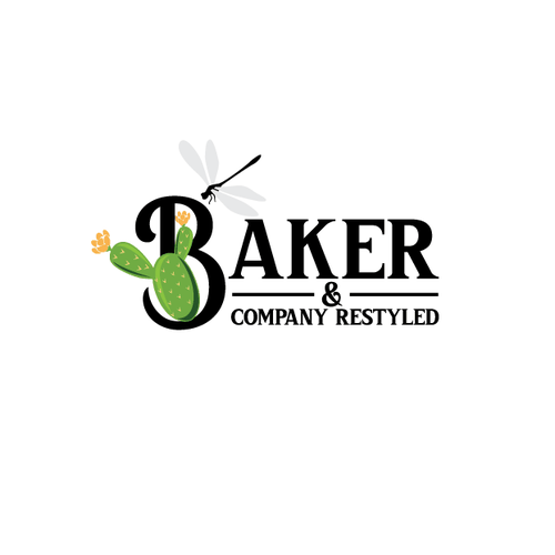 Dragonfly design with the title 'Logo concept for Baker & company restyled'
