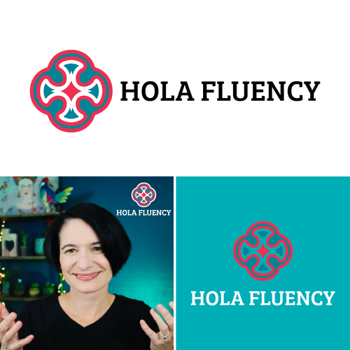 Latin logo with the title 'Stunning Logo Spanish Language-Learning Vlog and Blog'