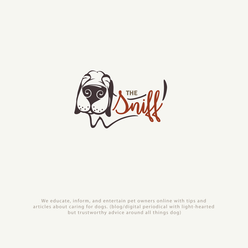 Pet sitting logo with the title 'creative logo for The Sniff'