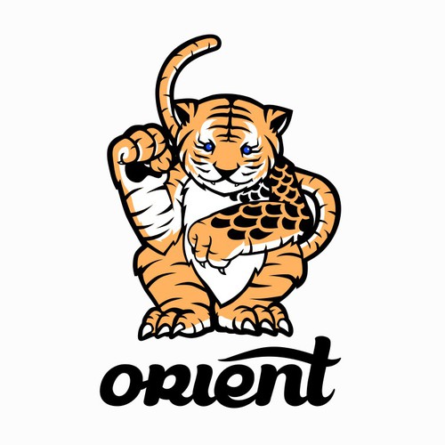 Tiger logo with the title 'Tiger Cub Mascot Logo'
