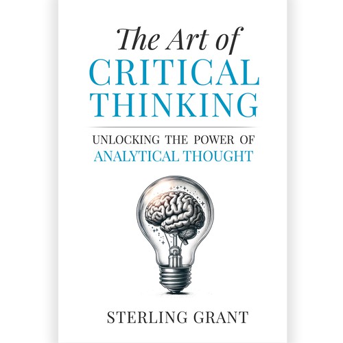 Thinking design with the title 'The Art of Critical thinking - Book cover'