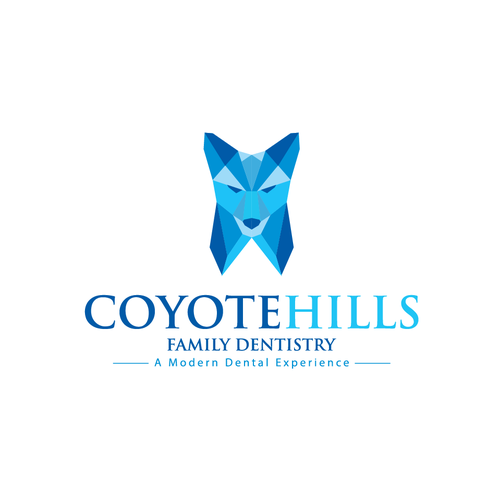 Coyote design with the title 'Coyote Hills Family Dentistry'