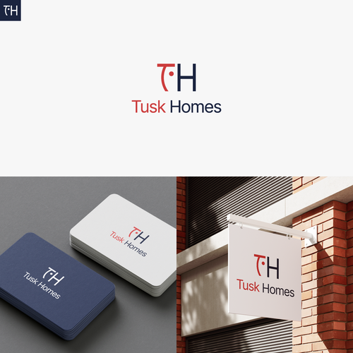 Logo with the title 'Tusk Homes'