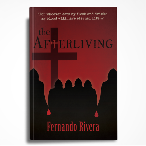 Vampire book cover with the title 'Book cover for story about Jesus as the first Vampire'