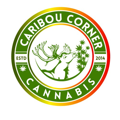 Reindeer logo with the title 'Caribou Corner Canabis'