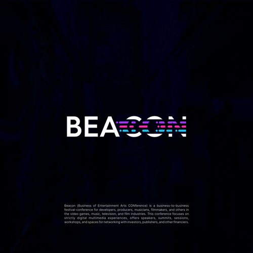 Laser design with the title 'Word mark for BEACON'