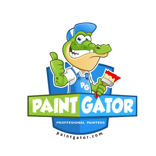 Crocodile logo with the title 'Paint Gator'