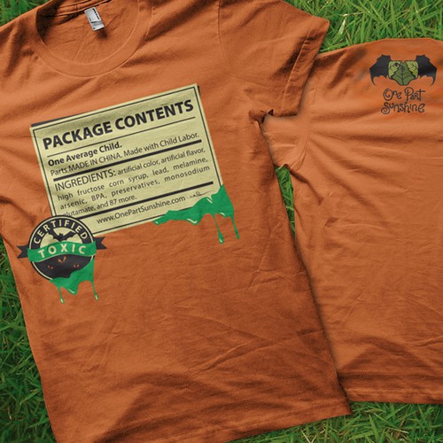 Environment t-shirt with the title 'Design a t-shirt for One Part Sunshine'