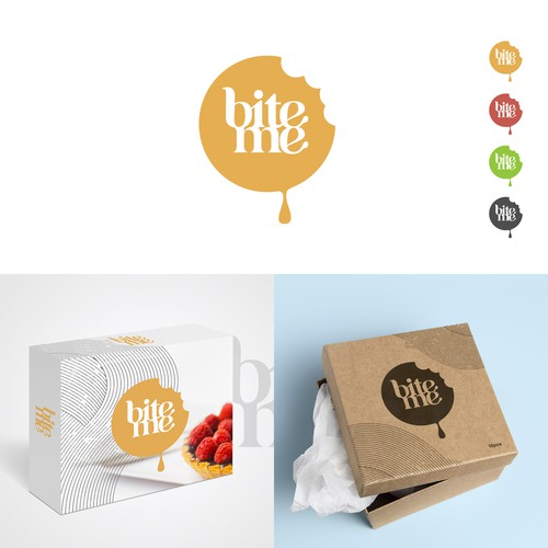 Packaging logo with the title 'BITE ME'