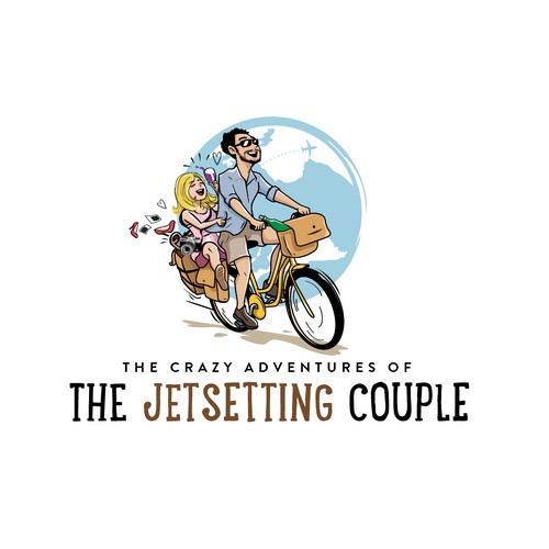 Figure design with the title 'Identity concept for an unconventional travel blog'