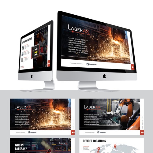 Engineering design with the title 'Laser Presentation'