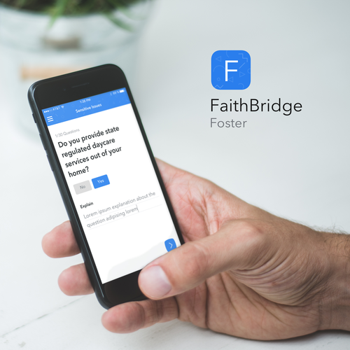 Survey design with the title 'iOS app design to improve life of children in Foster Care'