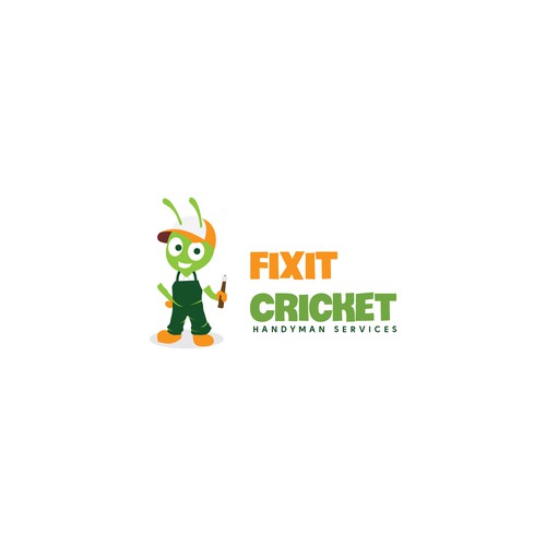 Handyman logo with the title 'FIXIT CRICKET logo'