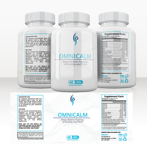 Clean label with the title 'Supplement Label'