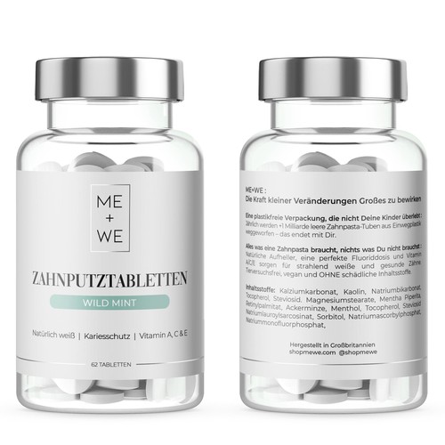 Toothpaste packaging with the title 'Bite Toothpaste Bits'