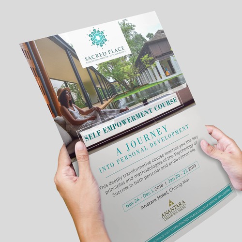 White background design with the title 'Unleash the Creative Gifts within You!! "Self Empowerment Flyer"'