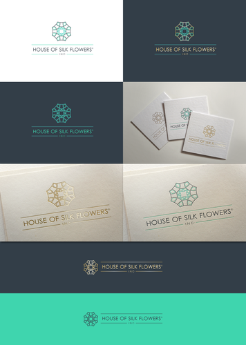 Filigree logo with the title 'House of Silk Flowers'