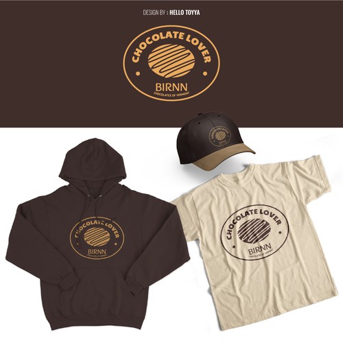 Jacket design with the title 'Chocolate Lover Logo & Tshirt'