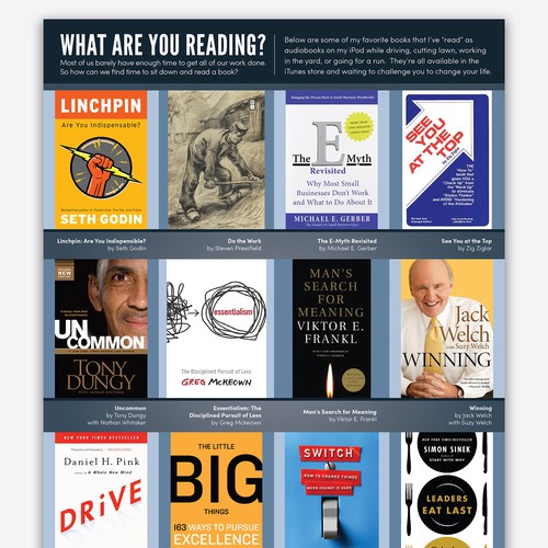 A4 design with the title 'Design a *Recommended Reading* List!'