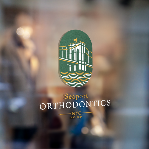 New York logo with the title 'Logo for a Boutique Orthodontic practice at the Seaport in FIDI, NYC.'
