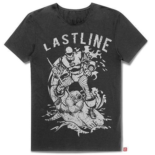 Robot t-shirt with the title 'Retro Robot surfer t-shirt design for lastline '