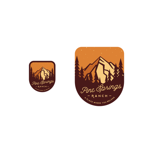 Badge design with the title 'Pine Springs Ranch'