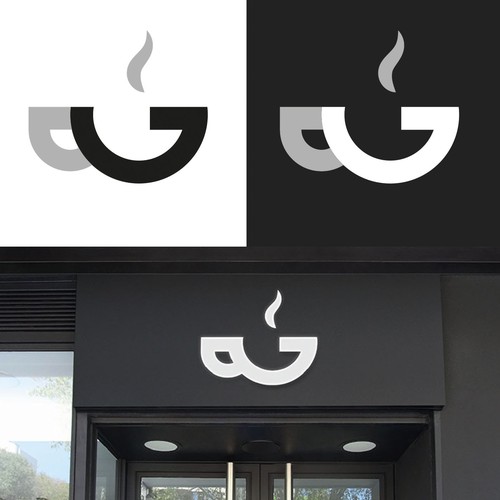 Cafeteria design with the title 'Logo pour cafétéria bar'