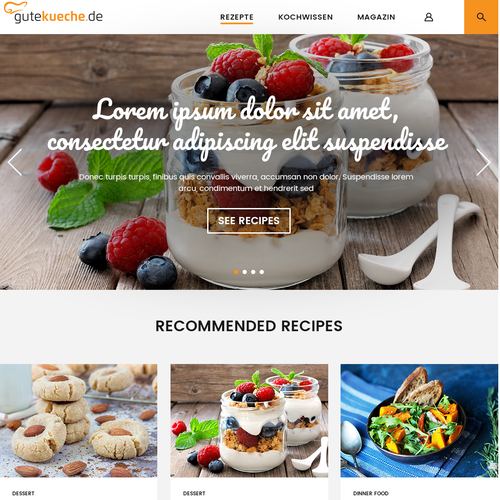 Bootstrap website with the title 'Culinary website concept'