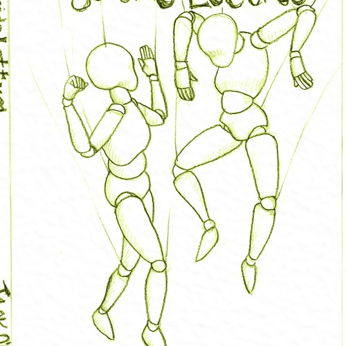 Puppet design with the title 'Custom redesign for a paperback & ebook cover.'