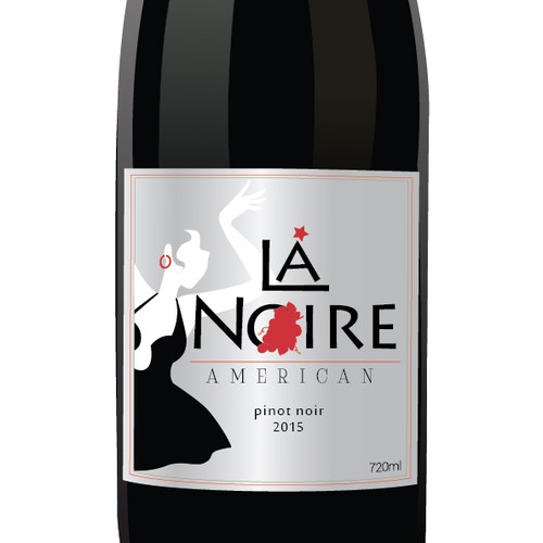 Black and white label with the title 'Modern Wine Label'