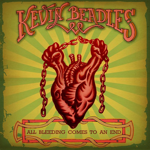 Heart illustration with the title 'kevin b.'