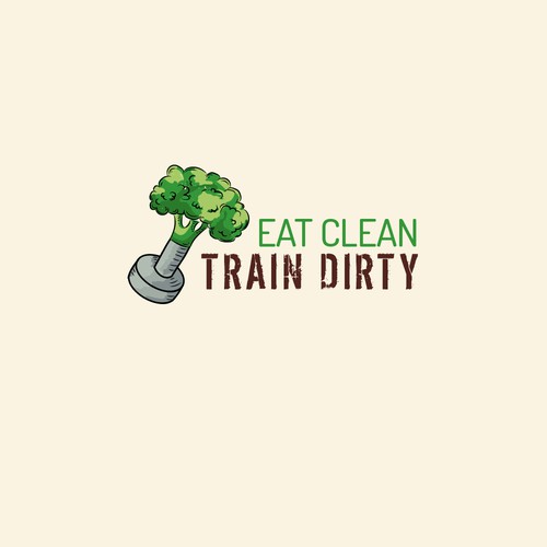 Weights logo with the title 'Logo promoting a healthy diet & exercise'