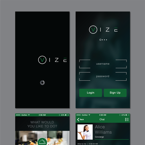 Nightclub design with the title 'Nightclub app'