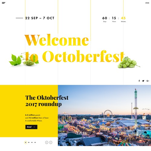 Holiday website with the title 'Octoberfest'