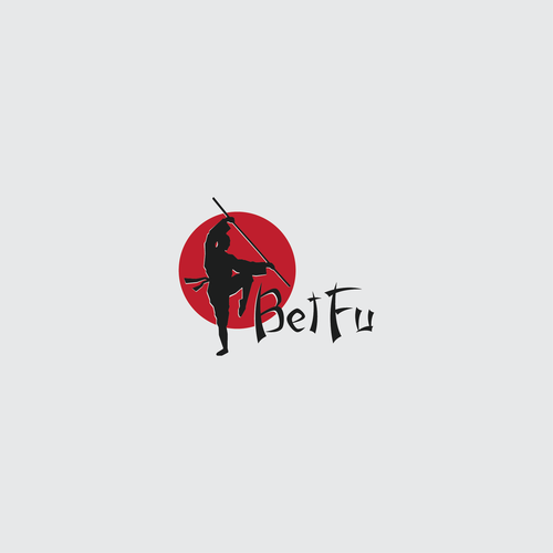 Kung fu logo with the title 'Logo for a sports betting app BetFu'