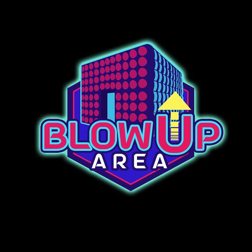 Tent logo with the title 'BlowUp Area'