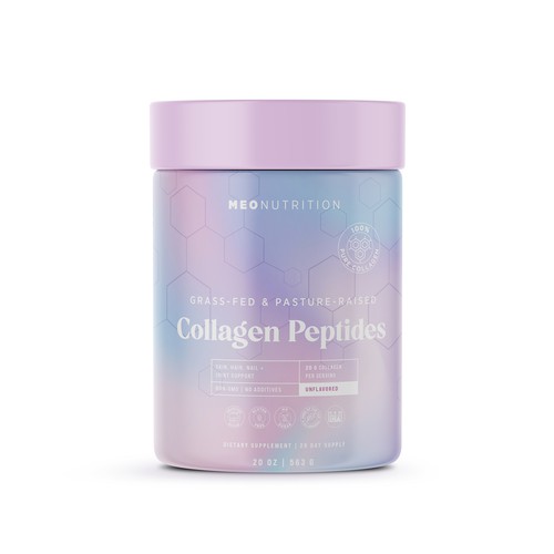 Label with the title 'Collagen Peptides Label Design'