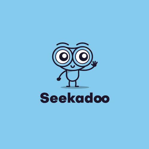 Binoculars logo with the title 'logo for an app for kids age 2-10'