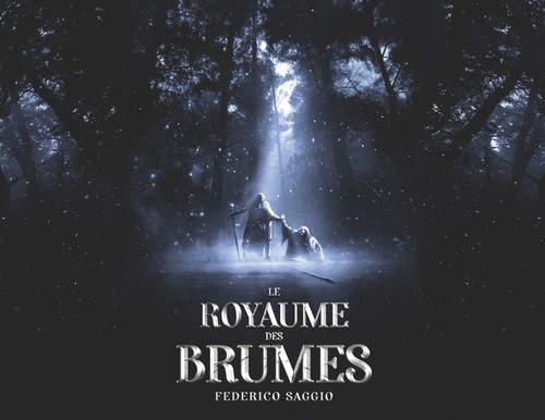 Nordic design with the title ''In the Misty Kingdom' book cover'