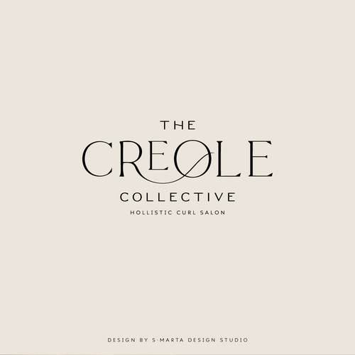 Curly design with the title 'Curly hair care salon logo'