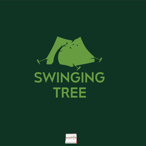 Tent design with the title 'logo for survival gear'