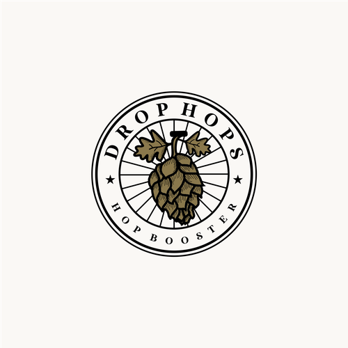 Single-color design with the title 'bold logo concept for drop hops'