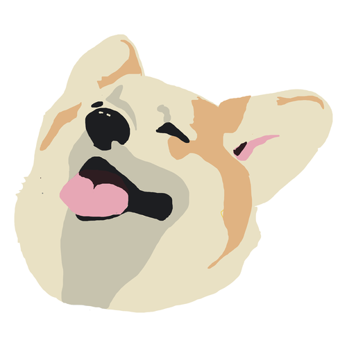 Corgi design with the title 'Smiling Corgi'