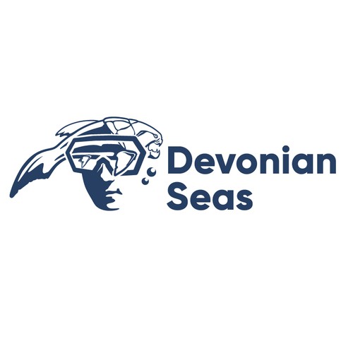 Museum design with the title 'Logo for a Prehistoric seas virtual reality experience.'