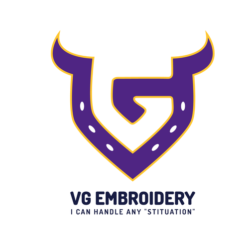 Embroidery design with the title 'Logo for VG EMBROIDERY'
